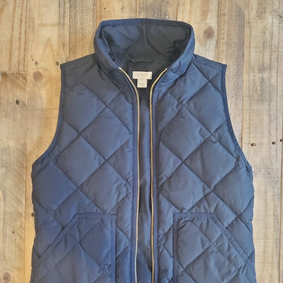 J.Crew NWOT Quilted Puffer Vest, Black, XS - Picture 2 of 6